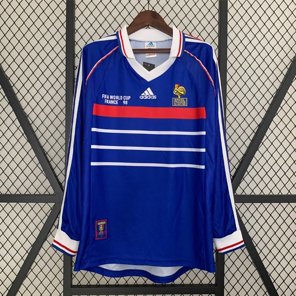 Tailandia Camiseta Francia Replica Primera Ropa ML Retro 1998